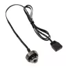 Tapón LED ARGB XSPC G1/4 5V 3 pines, Negro/Cromo