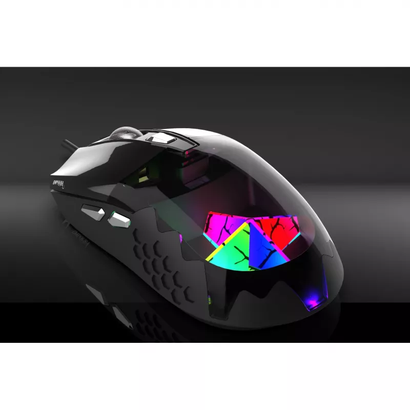 Ratón gaming INCA Cian INCA Empousa 3D RGB LED 7200 DPI con teclas macro