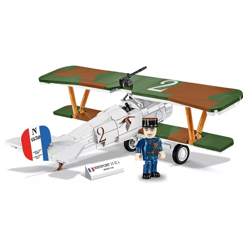 Set de construcción Cobi Blocks Nieuport 17 C.1 277 piezas — maqueta de avión, set de bloques coleccionable