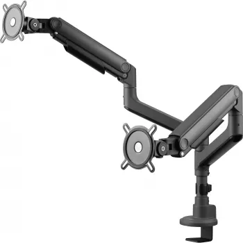 Soporte de monitor universal de alto rendimiento DM 5210 Dual Heavy Duty, soporte de monitor negro, para monitores de 43–127 cm (17–50
