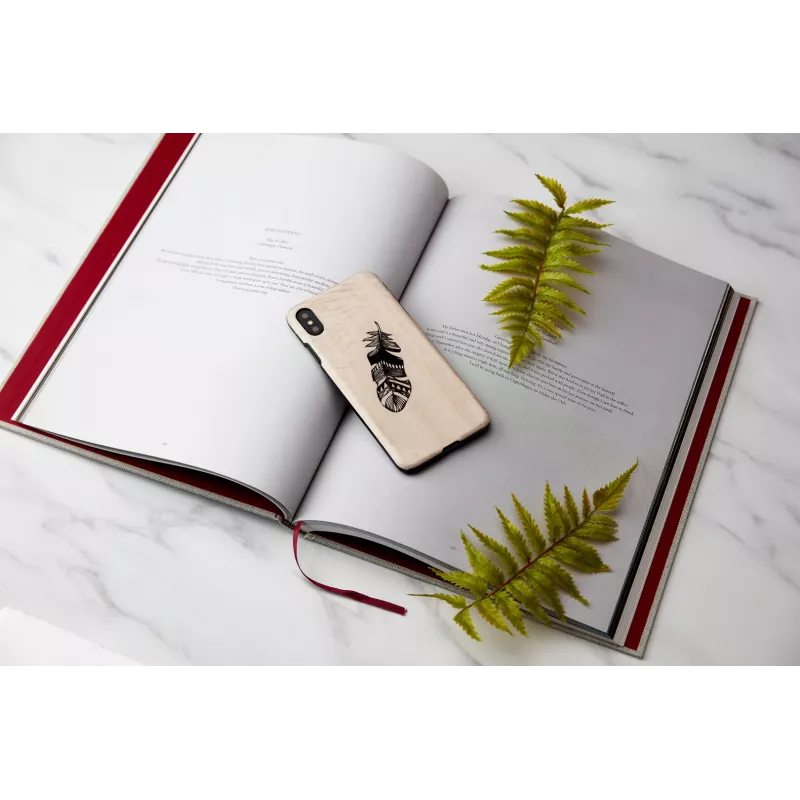 Funda para móvil man and wood para iPhone X/XS — funda protectora Indian negra