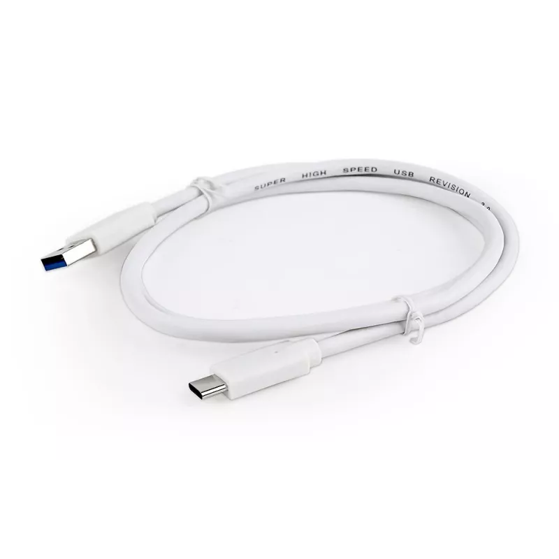 Cable de datos USB Gembird USB A a USB C 1 m, USB 3.2 Gen 1, blanco