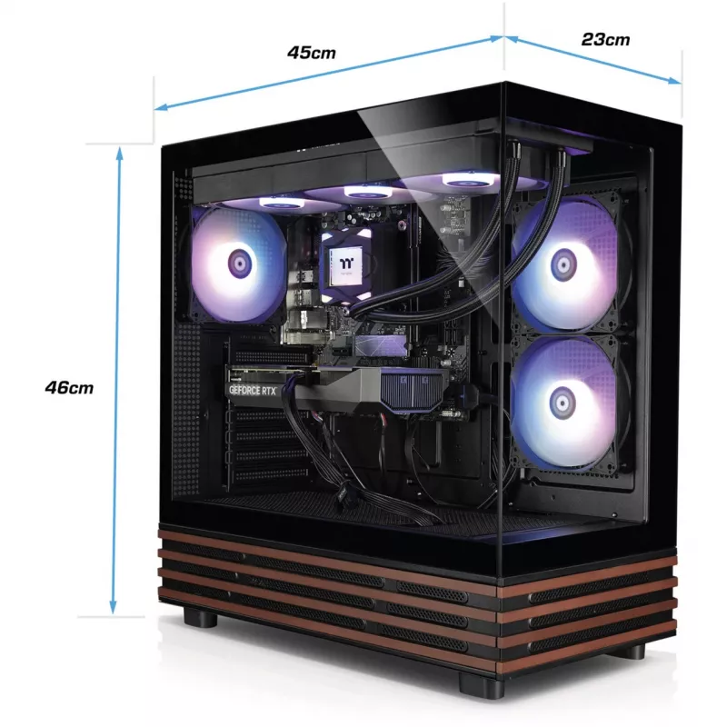FTW A-Line LCS 5060Ti D5, PC gaming negro/transparente, Windows 11 Home