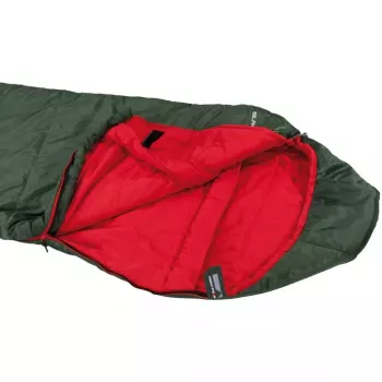 Saco de dormir momia negro Arrow ECO (verde oscuro/rojo)