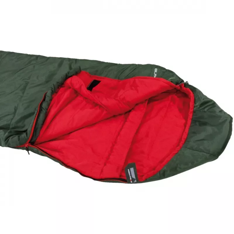 Saco de dormir momia negro Arrow ECO (verde oscuro/rojo)