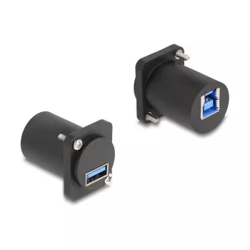 DeLOCK módulo tipo D USB 5 Gbps conector hembra Type-A a conector hembra Type-B negro