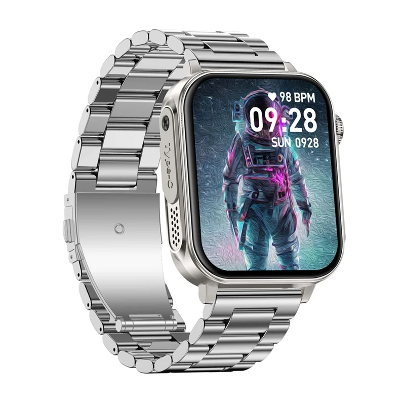 Smartwatch Colmi P80 acero plateado con Bluetooth y medidor de frecuencia cardíaca
