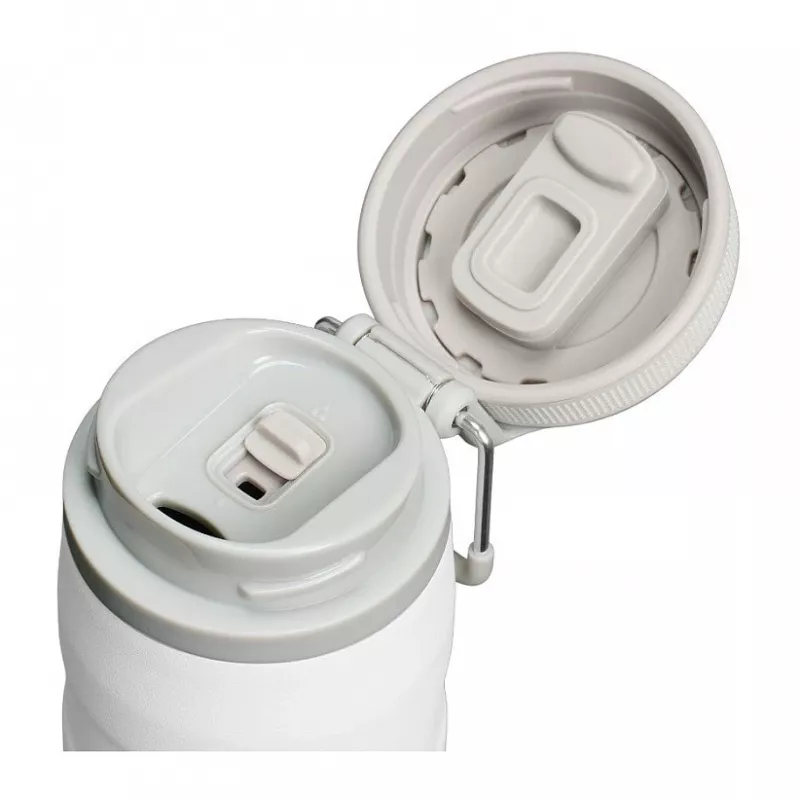 Vaso térmico STANLEY Iceflow uso diario 470 ml, acero inoxidable, cierre flip, blanco