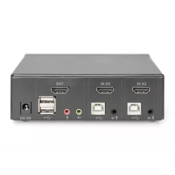 Conmutador KVM Digitus 2 puertos Single Display 4K HDMI