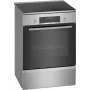 Bosch Cocina HLS79Y351U Serie 6 Placa de inducción, horno eléctrico, acero inoxidable, ancho 60 cm, grill, LCD, 63 L, profundidad 60 cm