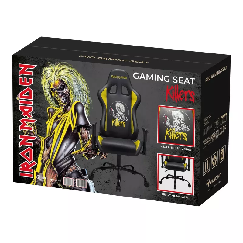 Silla gaming SUBSONIC Subsonic Pro Iron Maiden Killers — diseño ergonómico, altura ajustable