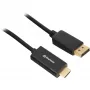 Adaptador DisplayPort a HDMI Sharkoon 4K 60 Hz, cable de 1 m