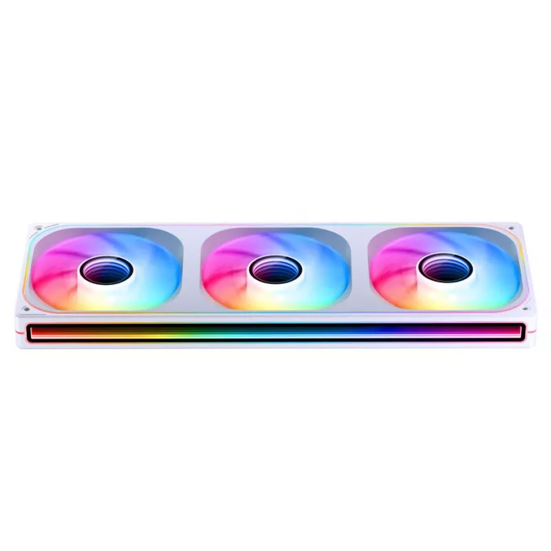 Kit de ventiladores para radiador 360mm ARGB PWM Jonsbo ZB-360 blanco — 3 ventiladores PWM ARGB de 120mm para radiadores de refrigeración líquida