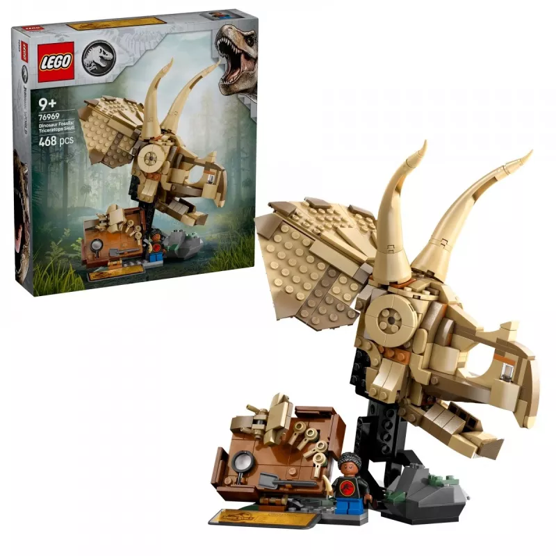 LEGO JURASSIC WORLD 76969 Fósiles de dinosaurio: cráneo de Triceratops