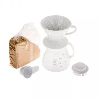 Filtros de café de papel HARIO para cafetera HARIO redonda, 100 unidades, blanco