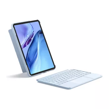 Teclado Inateck KB04122 QWERTZ Bluetooth con touchpad, batería integrada de 500 mAh, azul