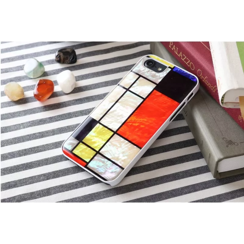 Funda protectora iKins para Apple iPhone 8 / 7 Mondrian blanco