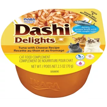 INABA Dashi Delights receta de atún con queso comida húmeda para gatos 70 g