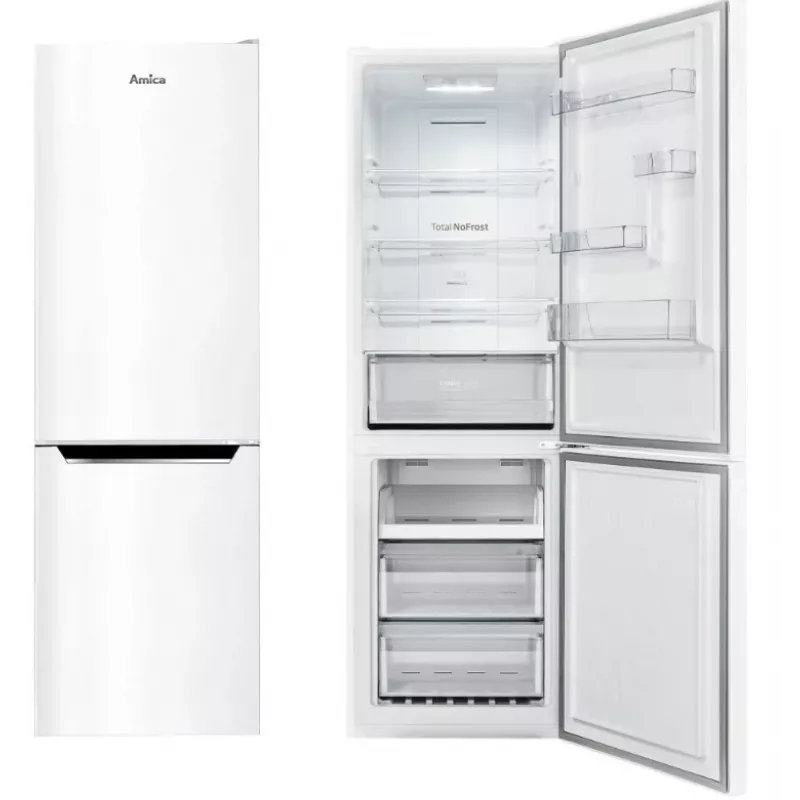 Frigorífico-congelador AMICA FK3506.2FW(E) 350 L, clase de eficiencia energética E