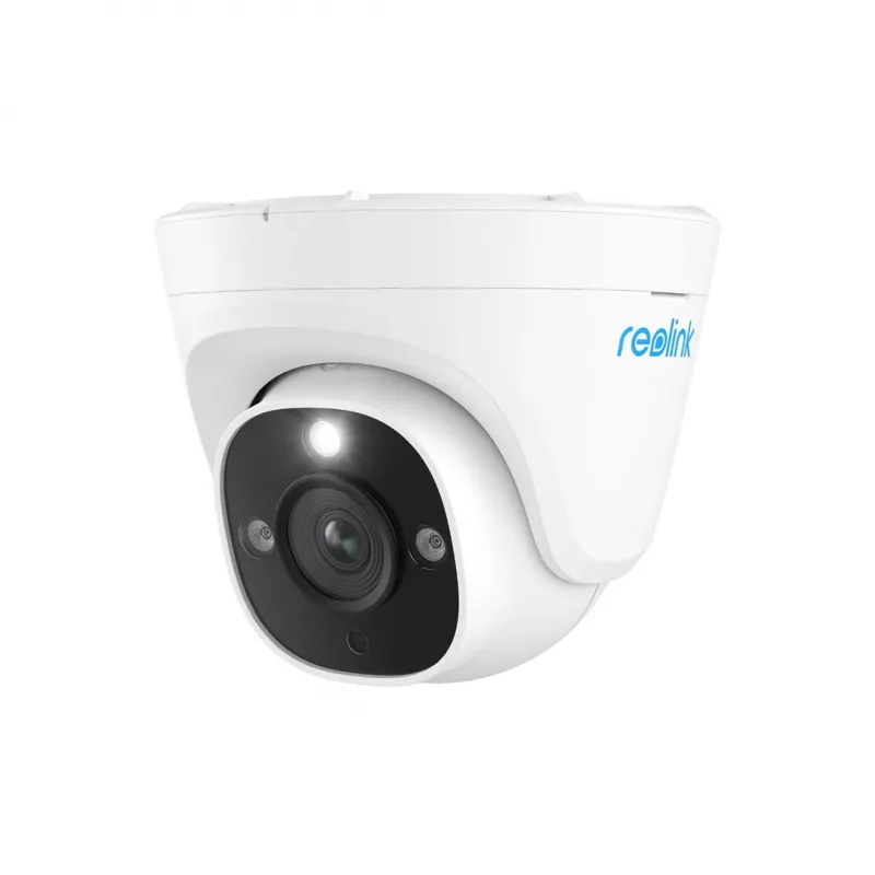 Reolink P344 cámara de seguridad IP domo PoE 12 MP, 4512x2512, objetivo de 4 mm, PoE/12 V DC, IP66, visión nocturna en color, audio bidireccional, 100°x50°, blanca