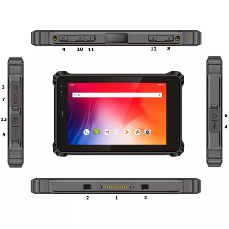 Tablet robusta para exteriores ALLNET X-trail-100-Intel-2D con escáner 2D, NFC y LTE