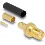 Conector macho de crimpado con conector hembra coaxial SMA RF DELOCK para LMR200 con tubo termorretráctil