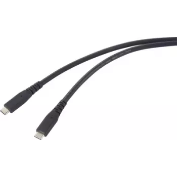 Renkforce Cable USB-C USB4 Negro Funda TPE RF-6662038 - Digital/Datos - 0,5 m (RF-6662038)