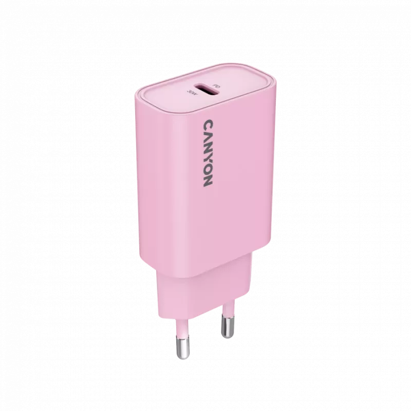CANYON Cargador OnCharge 30CL Max Power 30W 1xPD EU rosa