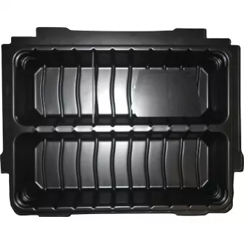 Insertos variables 2 compartimentos P-83680, bandeja negra, para maletín MAKPAC