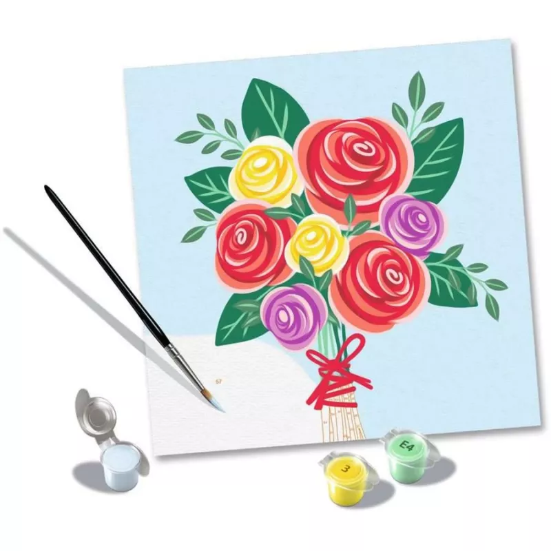 Set de pintura Ravensburger CreArt – Rosenbouquet, set de pintar por números (modelo 25520)
