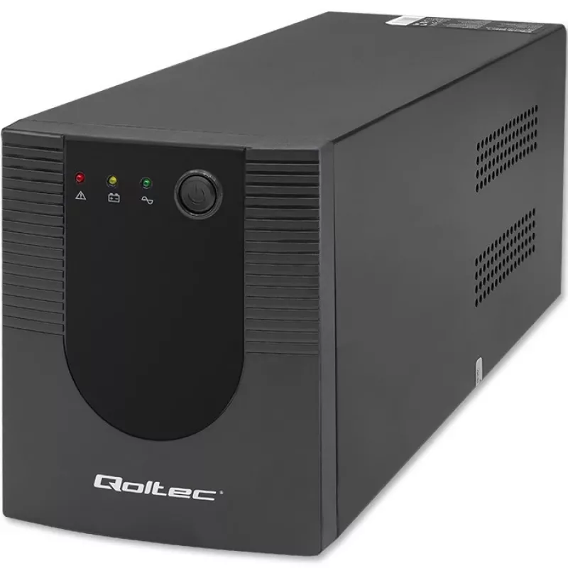 Qoltec Monolith 53775 SAI Line-Interactive, 1200 VA (1,2 kVA) / 720 W, AVR, 4 tomas AC, negro