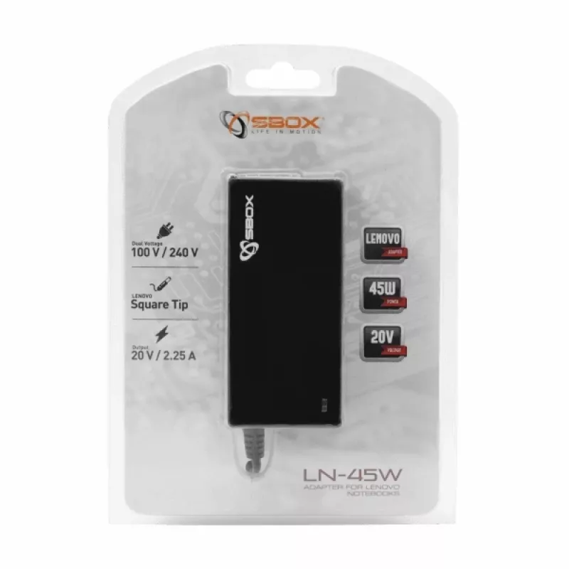 Adaptador Sbox para portátiles Lenovo LN-45W
