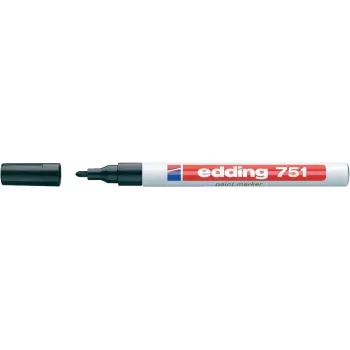 Rotulador Edding e-751 punta redonda de plástico blanco — tinta blanca, punta redonda