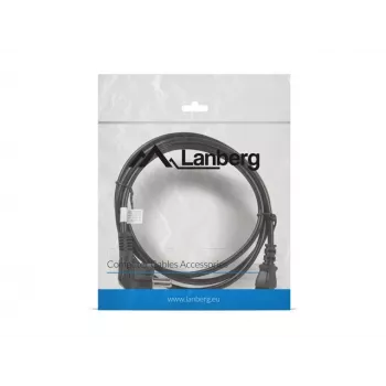 Cable de alimentación LANBERG CA-C13C-11CC-0018-BK — 1,8 m, conector hembra C13 a CEE7/7, C13 en ángulo