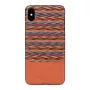 Funda para móvil de man and wood para iPhone XS Max – cuadros marrones con borde negro