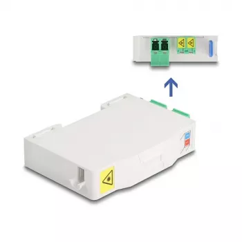 DeLOCK caja de conexión de fibra óptica para red 85936 LC dúplex blanco