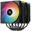 Disipador de aire DeepCool AG620 BK ARGB V2 — doble ventilador de 120 mm, 6 heatpipes, compatible con LGA 1700/AM4/AM5, negro