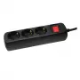 Regleta de enchufes LogiLink LPS206B 1,4 m 3 tomas AC negra