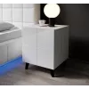 Mesita de noche Cama REJA blanco brillo/blanco brillo