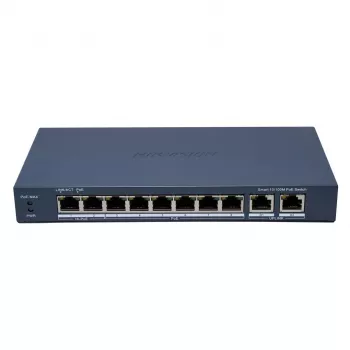 Hikvision DS-3E1310HP-EI(B) Switch de red Fast Ethernet (10/100) gestionado Power over Ethernet (PoE) Gris
