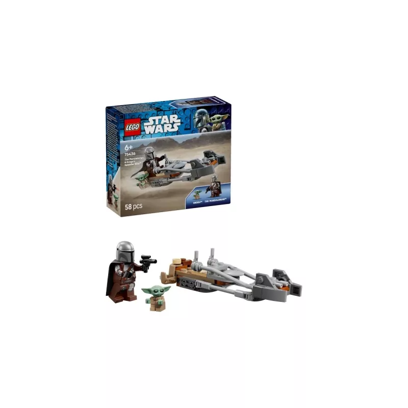 LEGO STAR WARS 75436 El Mandaloriano y la moto speeder de Grogu