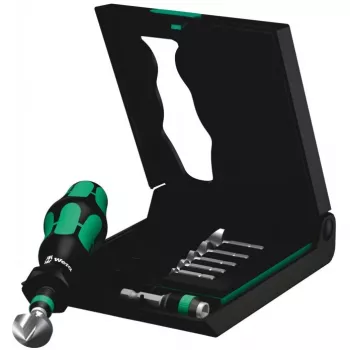 Wera set de brocas avellanadoras 8 piezas 6,3 mm, 8,3 mm, 10,4 mm, 12,4 mm, 16,5 mm, 20,5 mm HSS 05104655001 1/4 (6,3 mm) 1 set (05104655001)