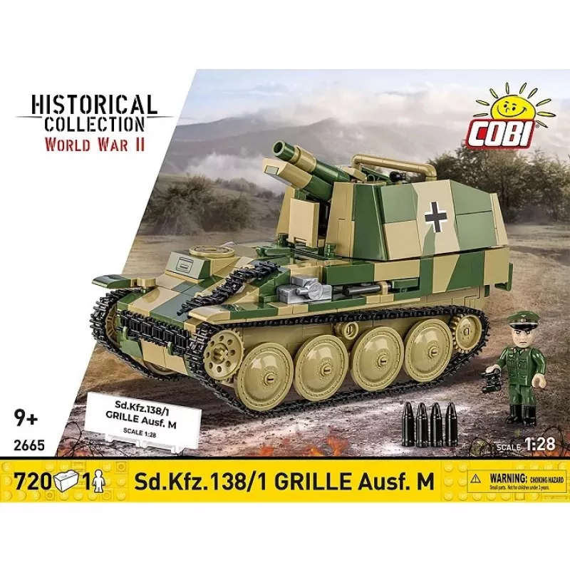 Set de construcción Cobi SD.KFZ.138/1 Grille, 720 piezas, modelo de exposición