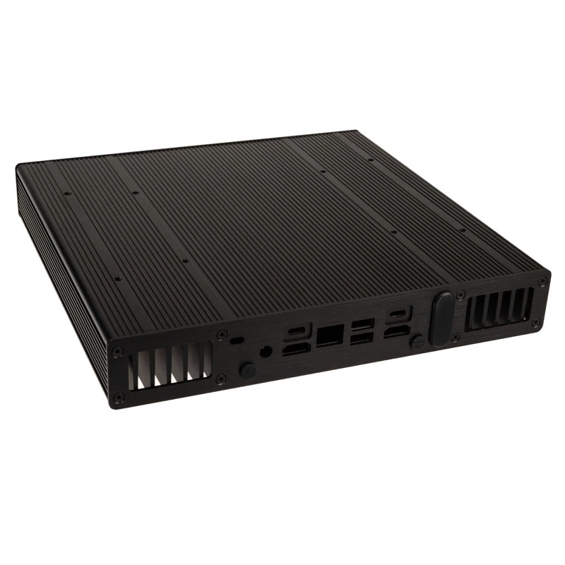 Akasa Plato TN - factor de forma ultracompacto (USFF) - PC - negro - aluminio - oficina en casa - Kensington