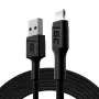 Cable Lightning a USB-A Green Cell KABGC12, 2 m, Lightning – USB A, negro