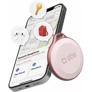 Localizador SBS TEFINDBTAPP rastreador GPS universal rosa pila CR2032
