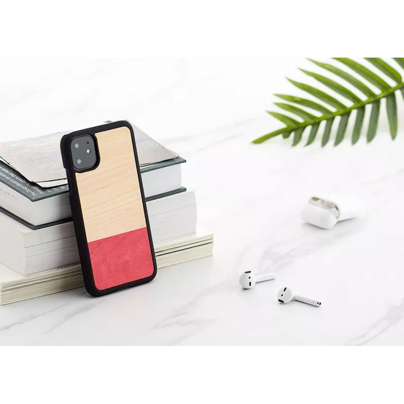 Funda para smartphone man and wood para iPhone 11 — negro, diseño asimétrico