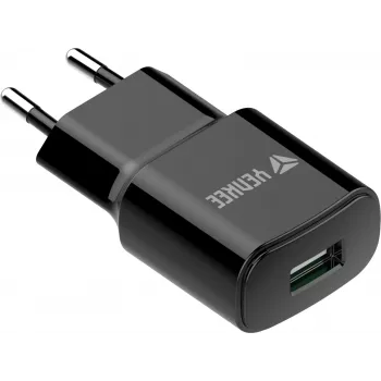 Cargador de red USB-A YENKEE YAC 2013BK — 12 W, salida 2,4 A
