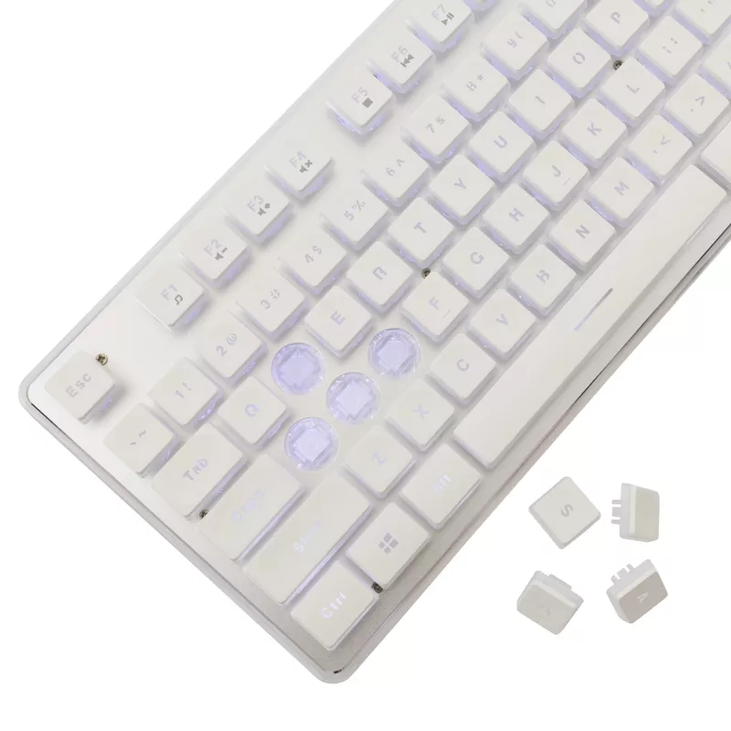 Teclado mecánico gaming White Shark TACHI-W-US — diseño compacto TACHI White