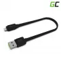 Cable Lightning Green Cell KABGC02 0,25 m negro